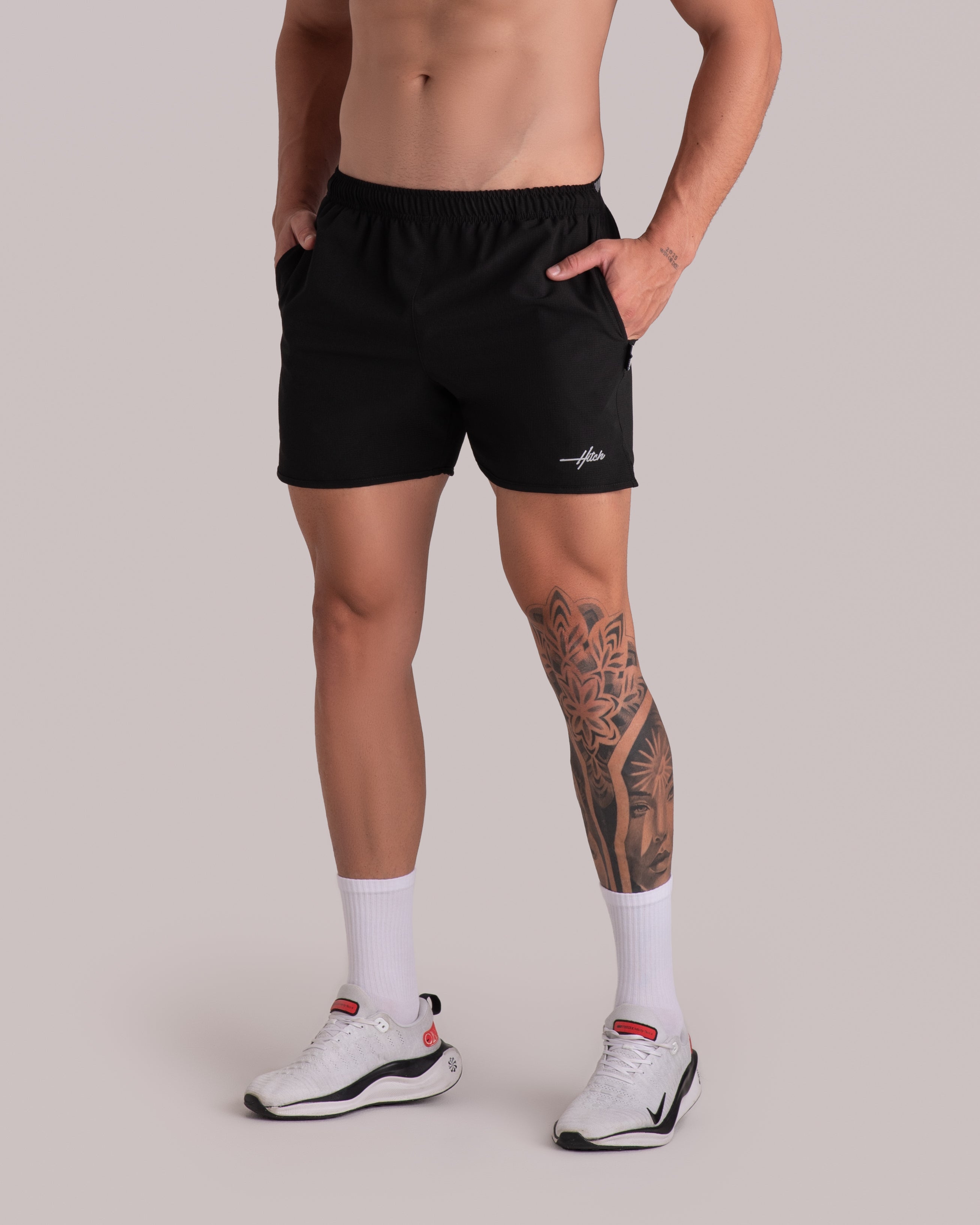 pantaloneta corta athletic band - negra