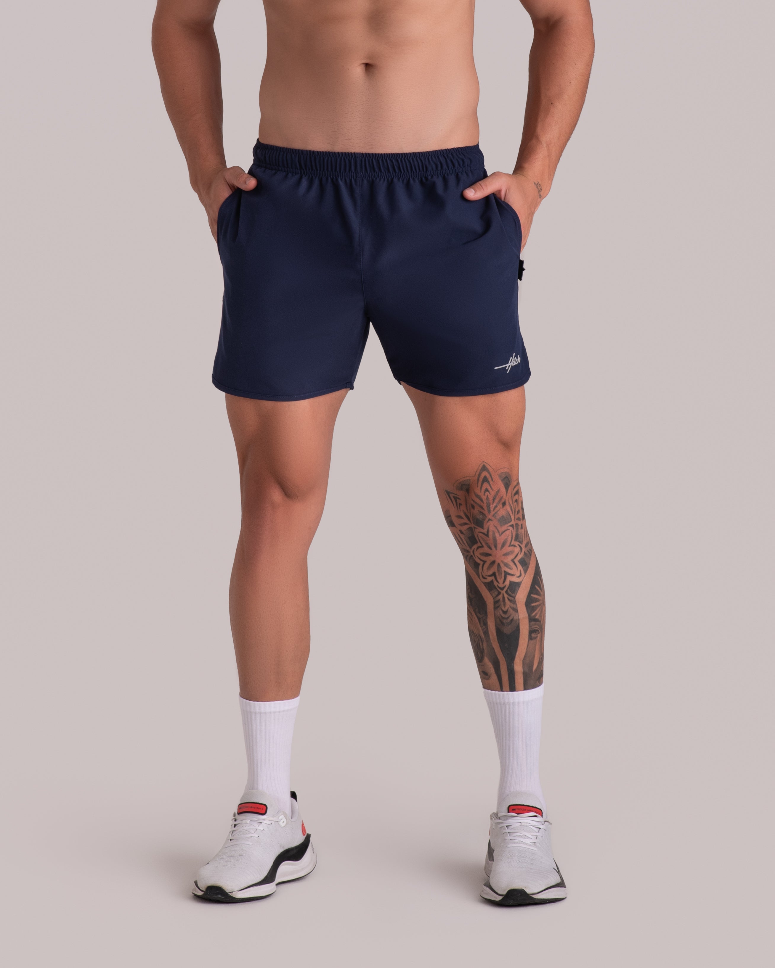 pantaloneta corta athletic band - azul oscura