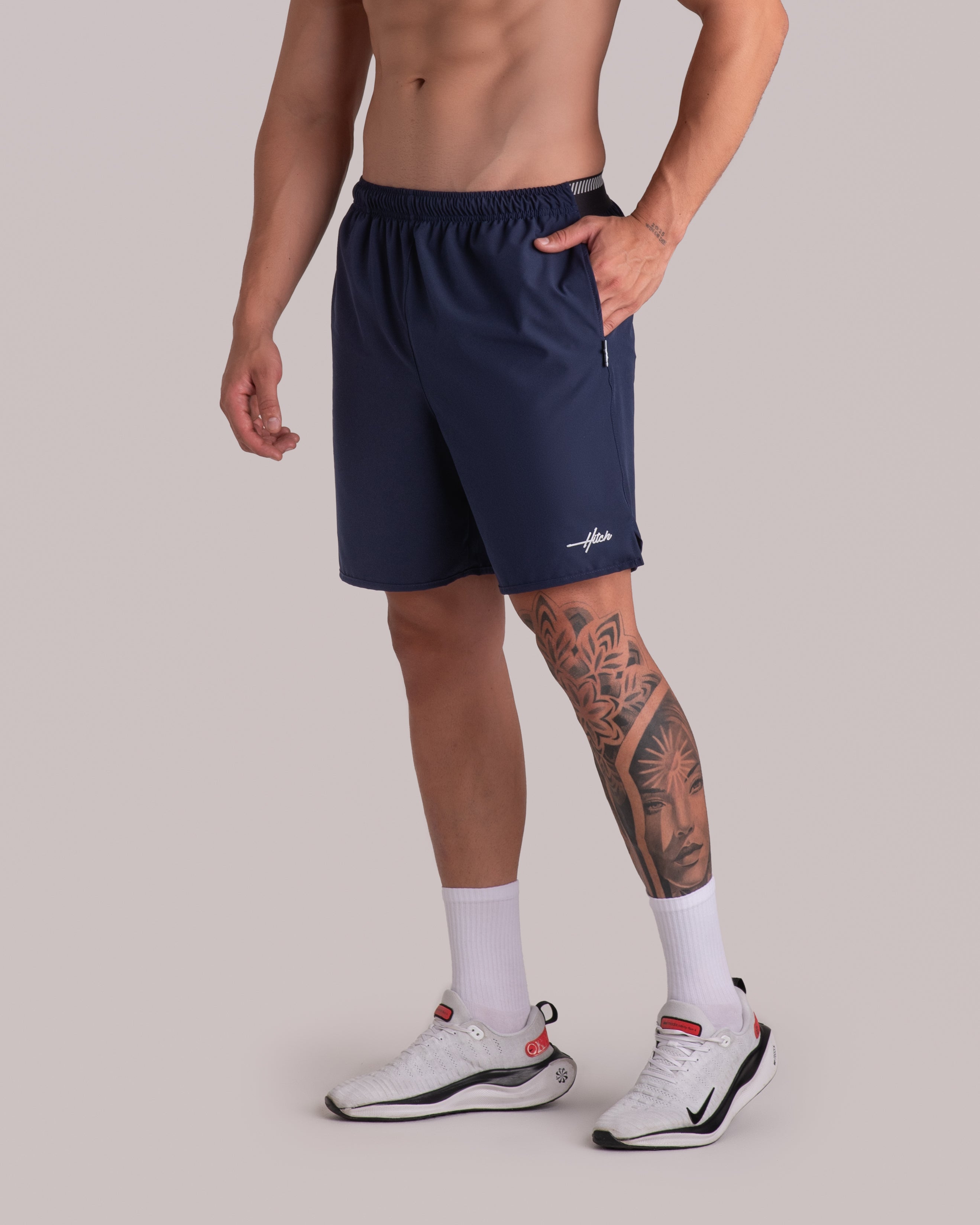 pantaloneta athletic band - azul oscuro