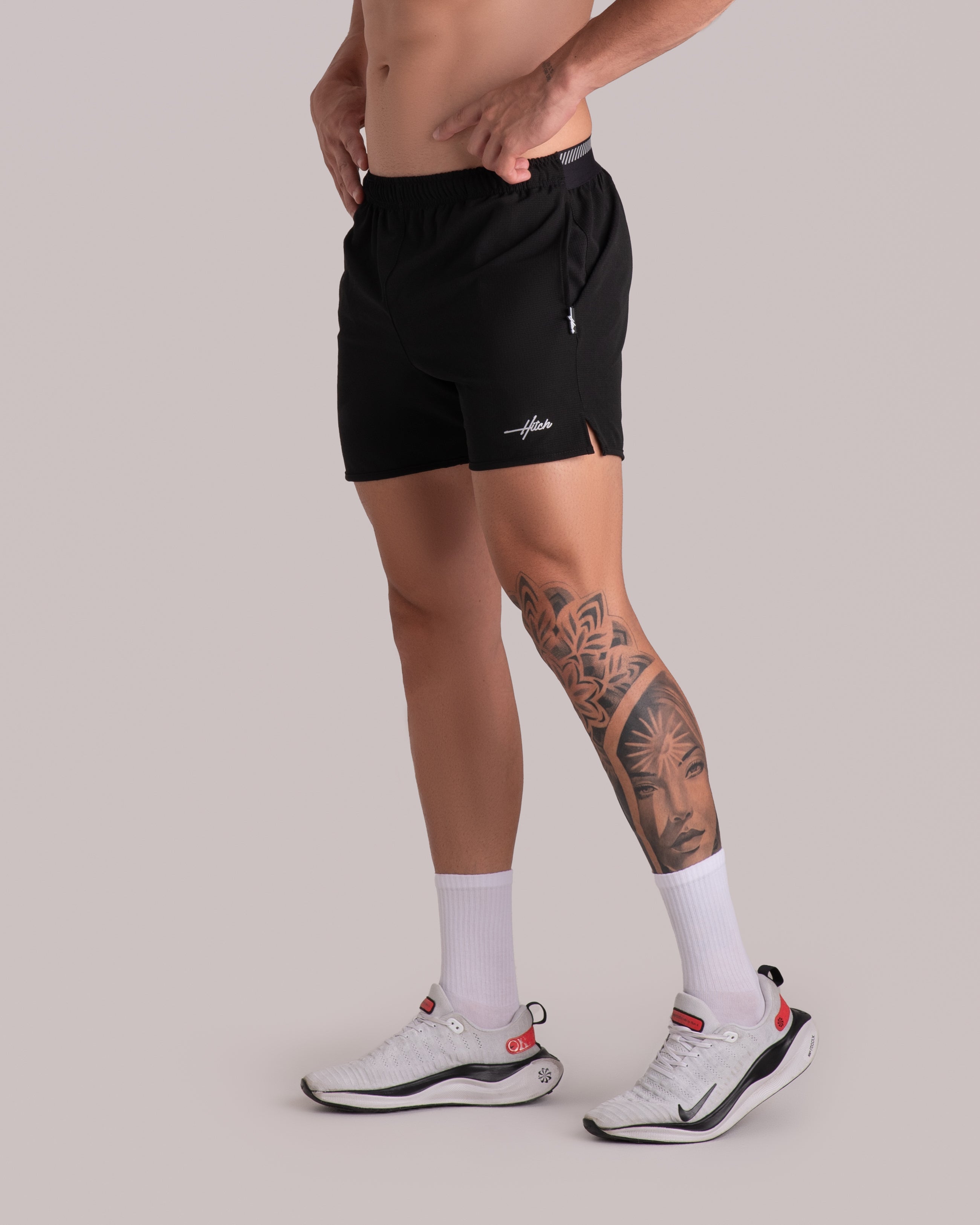 pantaloneta corta athletic band - negra