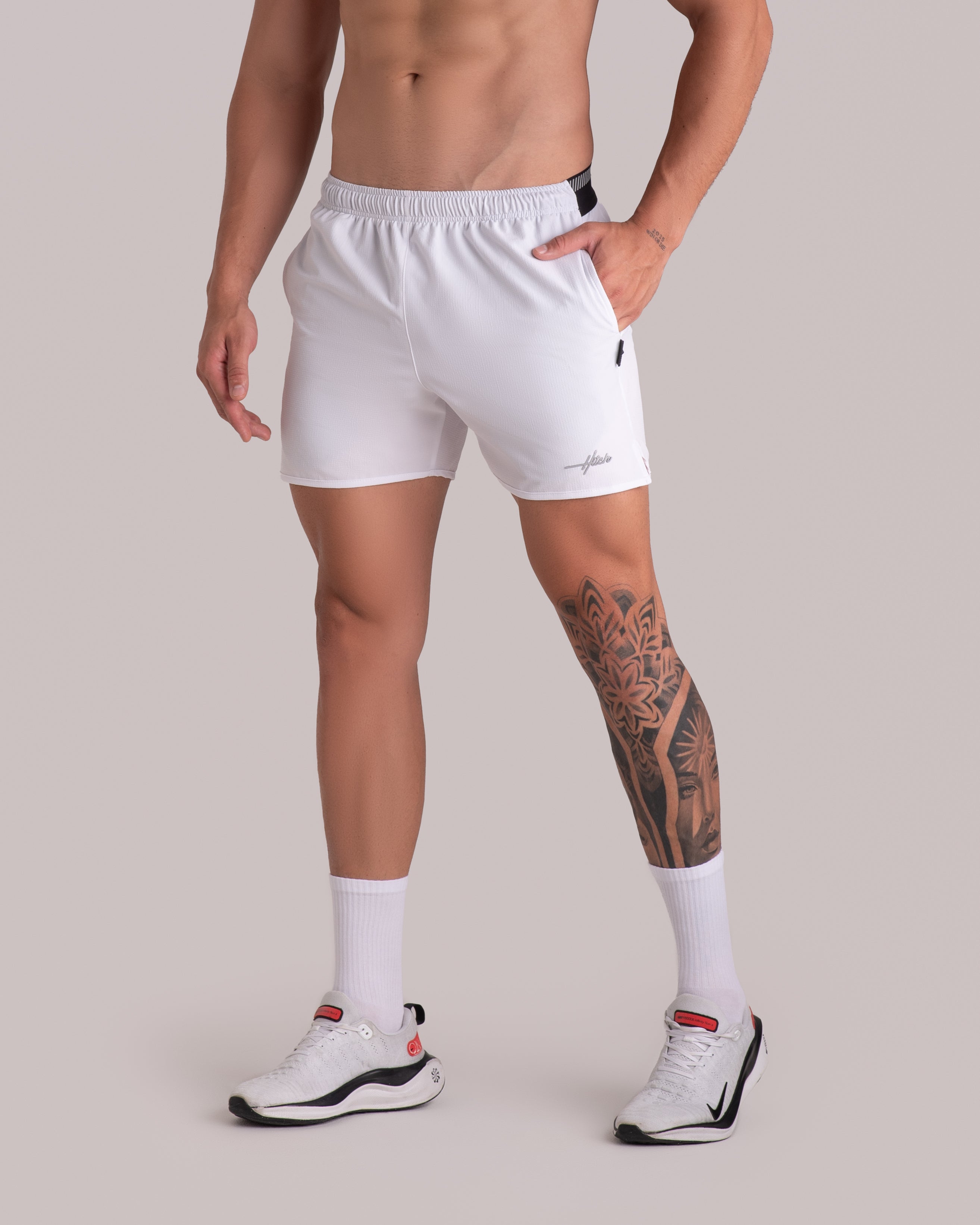 pantaloneta corta athletic band - blanca