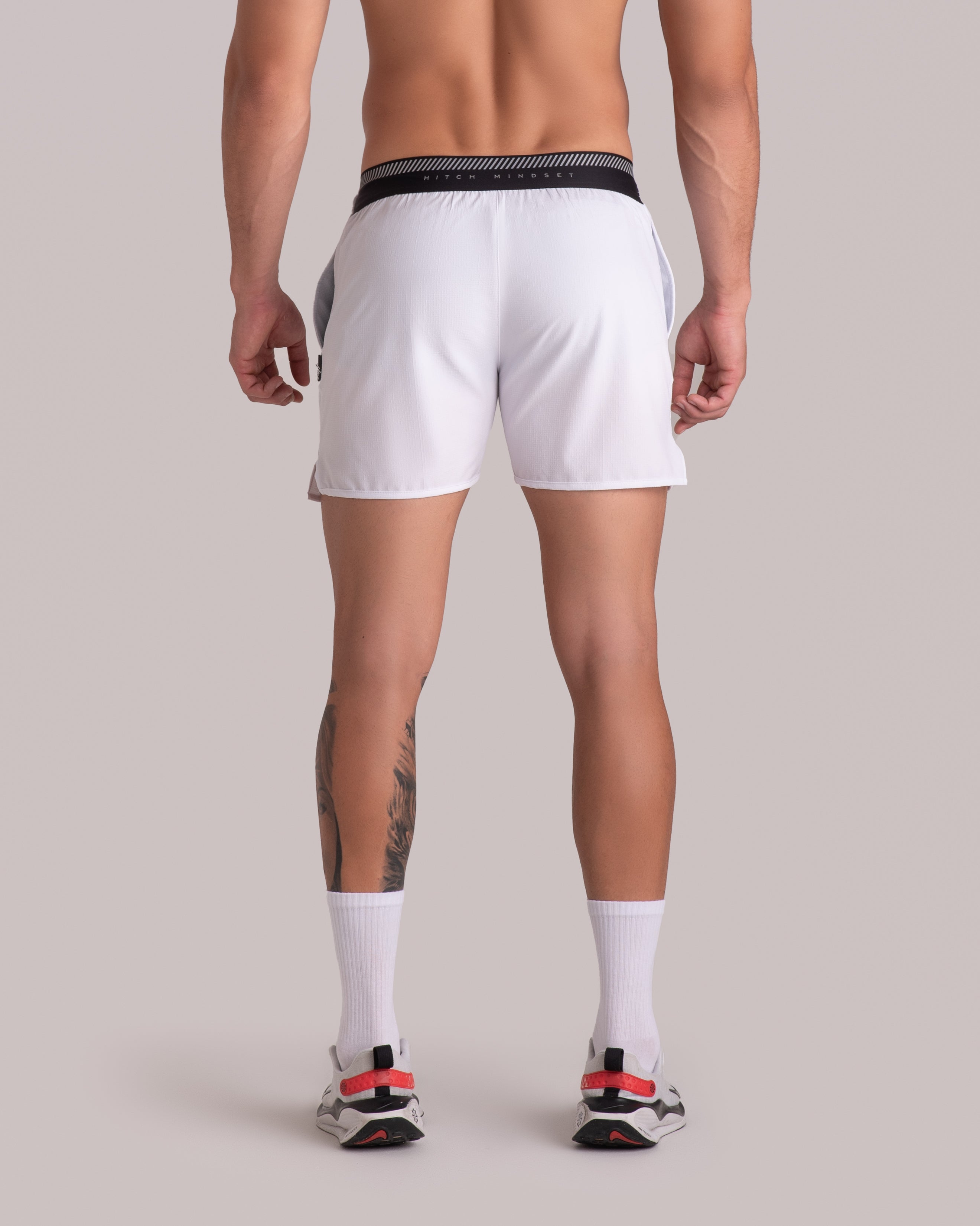 pantaloneta corta athletic band - blanca